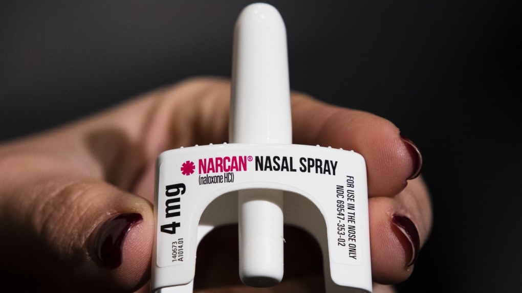 The overdose-reversal drug Narcan is displayed during training for employees of the Public Health Management Corporation (PHMC), Dec. 4, 2018, in Philadelphia. The U.S. Food and Drug Administration has approved selling overdose antidote naloxone over-the-counter, Wednesday, March 29, 2023, marking the first time a opioid treatment drug will be available without a prescription. (AP Photo/Matt Rourke, File)