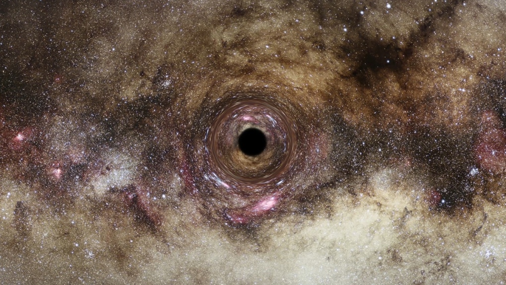 An artist's impression of a black hole in the Milky Way galaxy. (Source: ESA / Hubble / Digitized Sky Survey via CNN)