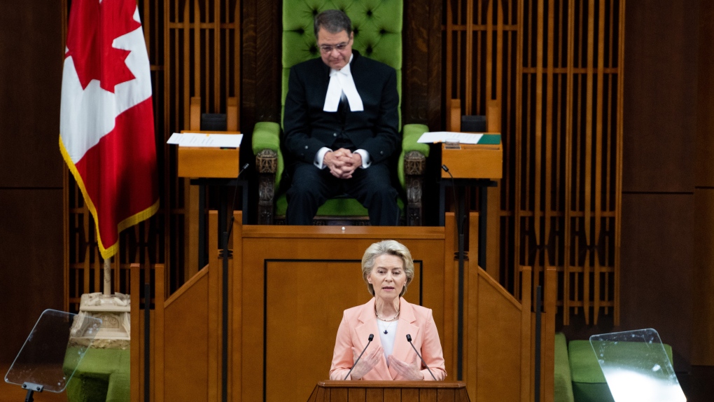 ‘Harsh times reveal true friends’: European Commission president addresses Canadian Parliament