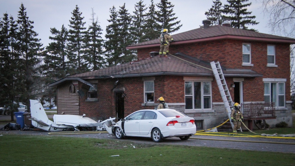 2 seriously injured after small plane crashes into homes south of