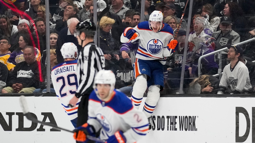 Zach Hyman scores OT winner for Oilers in 5-4 win over Kings to even up series