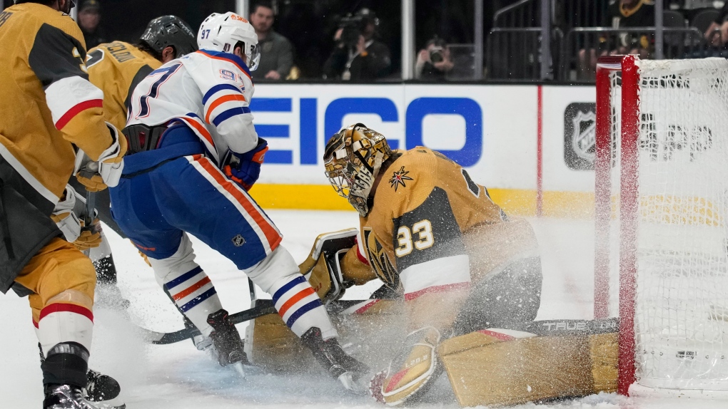 Nugent-Hopkins has goal, assist to help Oilers beat Golden Knights