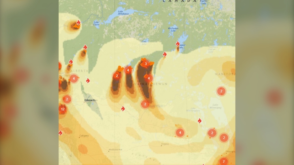 Northern Sask. 'Shaw fire' continues to grow while smoky conditions hamper operations: SPSA
