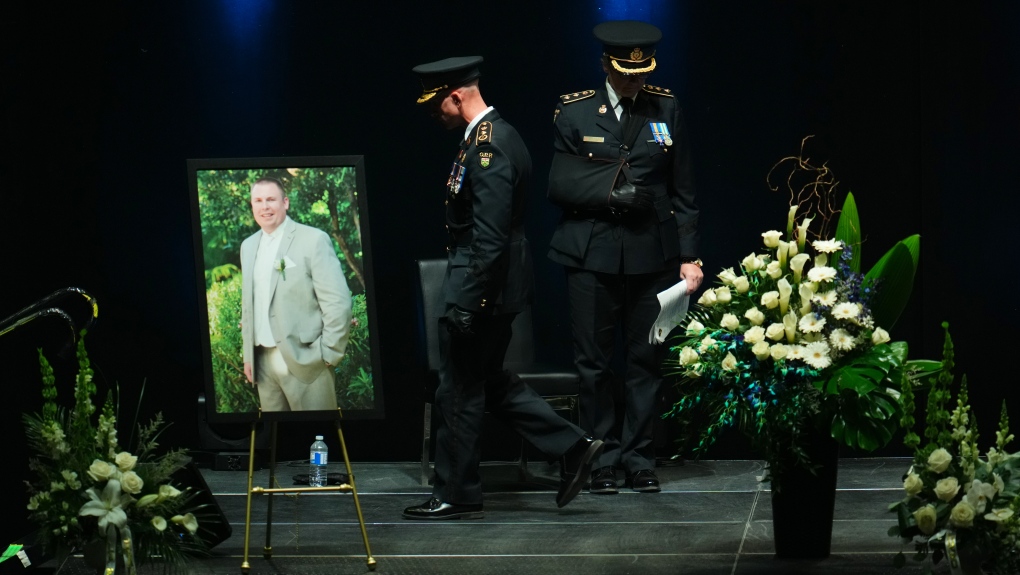 Funeral begins for OPP Sgt. Eric Mueller, killed in the line of duty