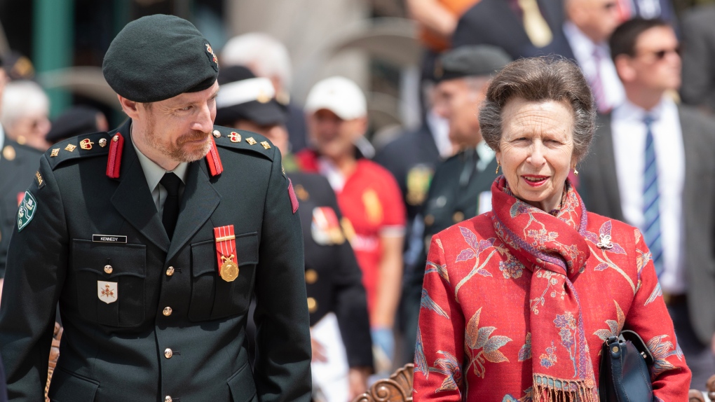 Princess Anne offers praise as Canada's oldest military regiment marks anniversary