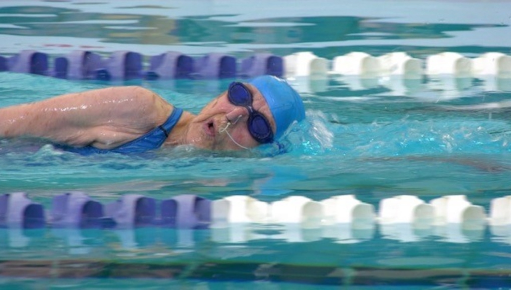 98-year-old B.C. woman presented Swimming Excellence Award at Calgary competition
