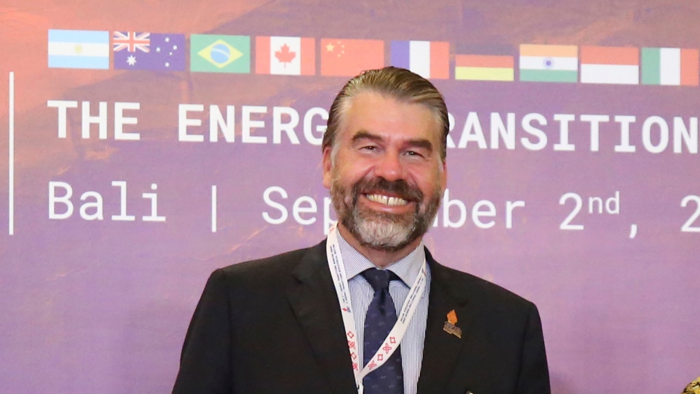 Then-Deputy Minister of Natural Resources John Hannaford pose for photographers upon arrival for the G20 Energy Transitions Ministerial meeting in Nusa Dua, Bali, Indonesia on Friday, Sept. 2, 2022.THE CANADIAN PRESS/AP/Firdia Lisnawati, Pool
