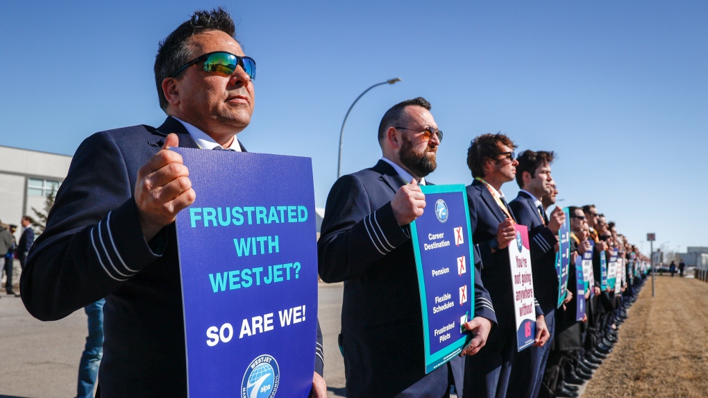 Travel chaos could be imminent as WestJet pilots picket ahead of a possible strike