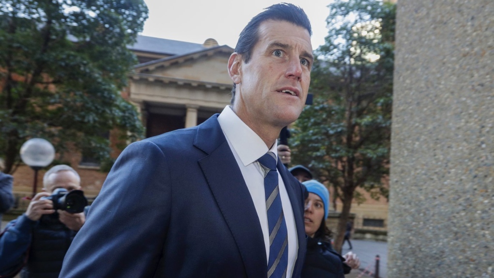 Ben Roberts-Smith arrives at the Federal Court in Sydney, on June 9, 2021. (AP Photo/Rick Rycroft, File)