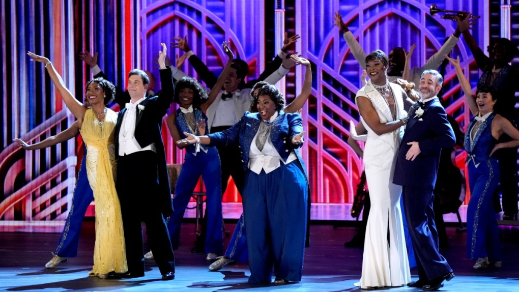 No script at Tony Awards, but plenty of song, dance, high spirits and history-making wins