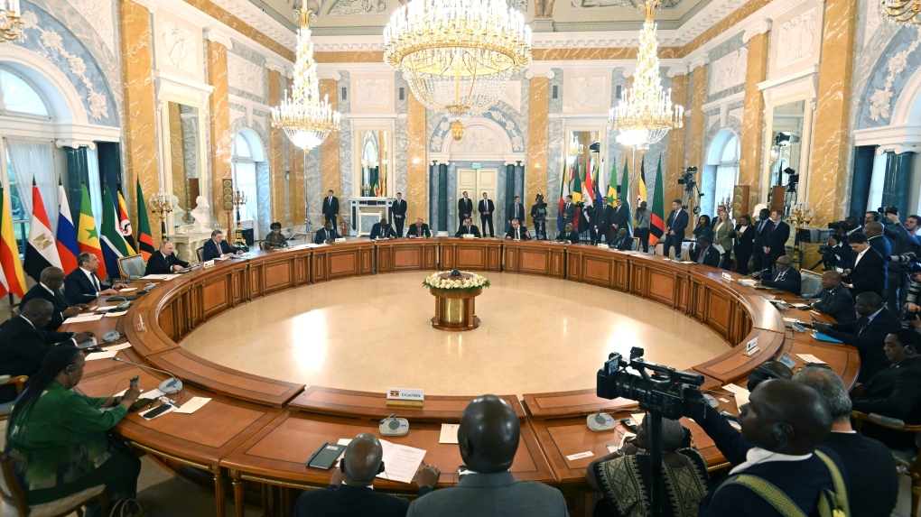 Putin meets with African leaders in Russia to discuss Ukraine peace plan, but no visible progress