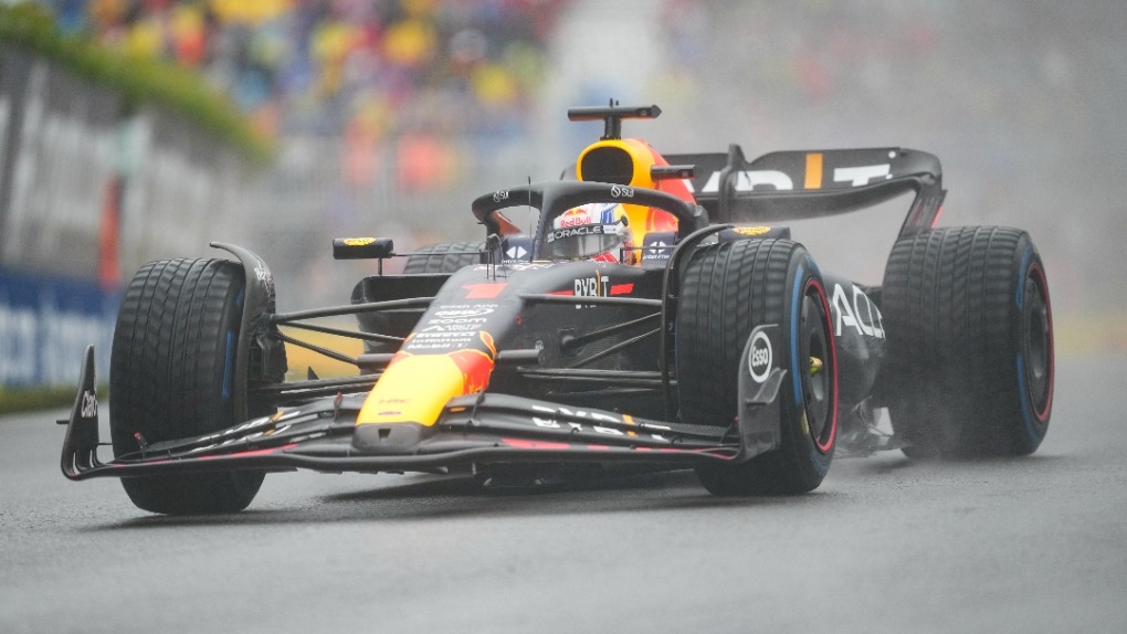Red Bull’s Max Verstappen takes pole under rainy conditions at Canadian Grand Prix