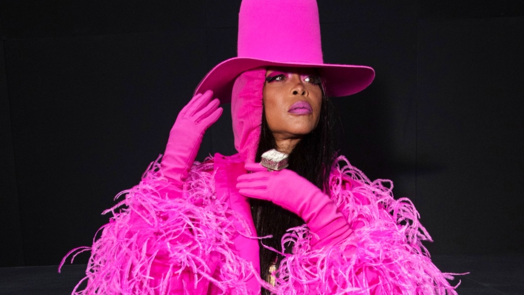 Erykah Badu arrives at a fashion show in Paris, France, on Oct. 2, 2022. (Vianney Le Caer / Invision / AP) 