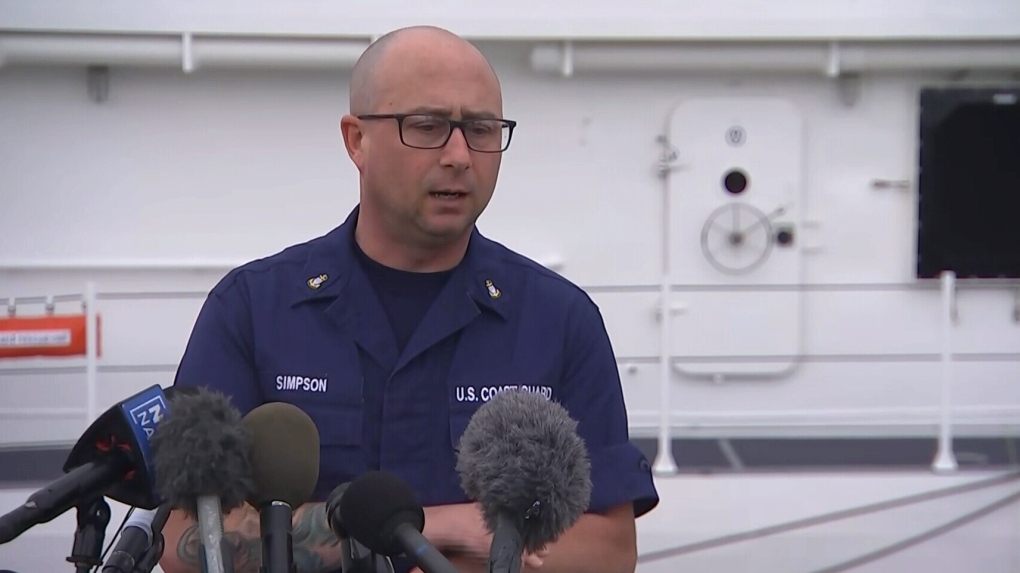 A spokesperson with the United States Coast Guard took additional questions from reporters on the search for a missing submarine.