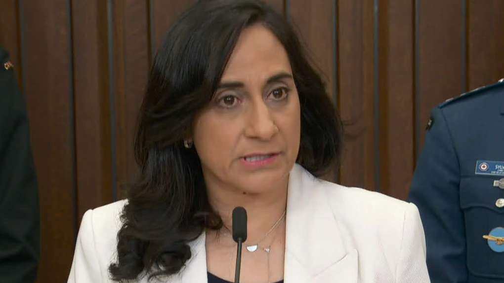 Defence Minister Anita Anand speaks to media about what Canadian resources are being deployed in the Titan search efforts.