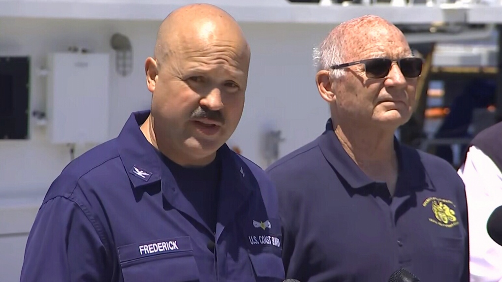 Officials with the U.S. Coast Guard gave an update on the search for the missing OceanGate submersible and the noises heard below the water.
