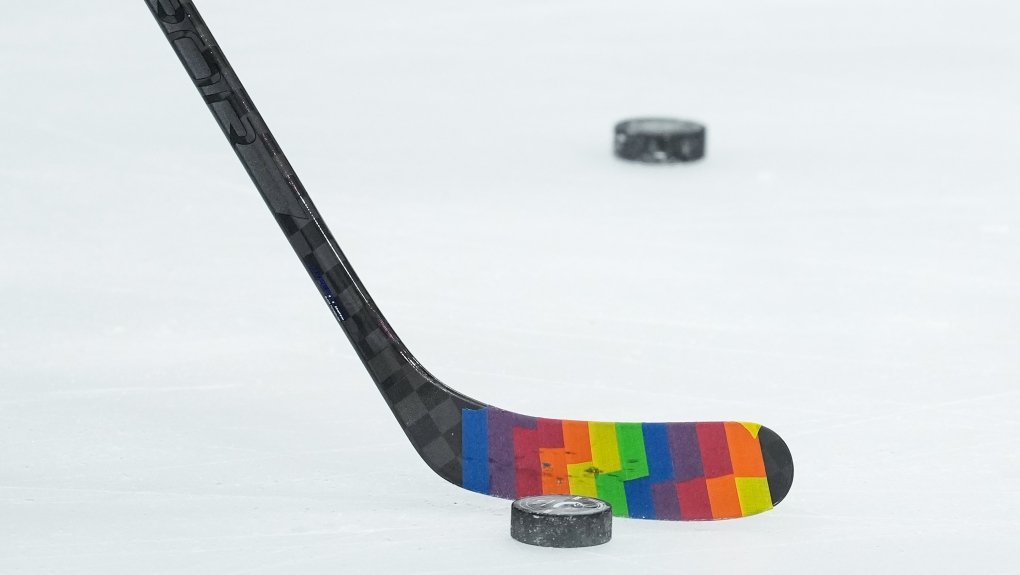 Check out the @nyrangers' warmup jerseys for Pride Night