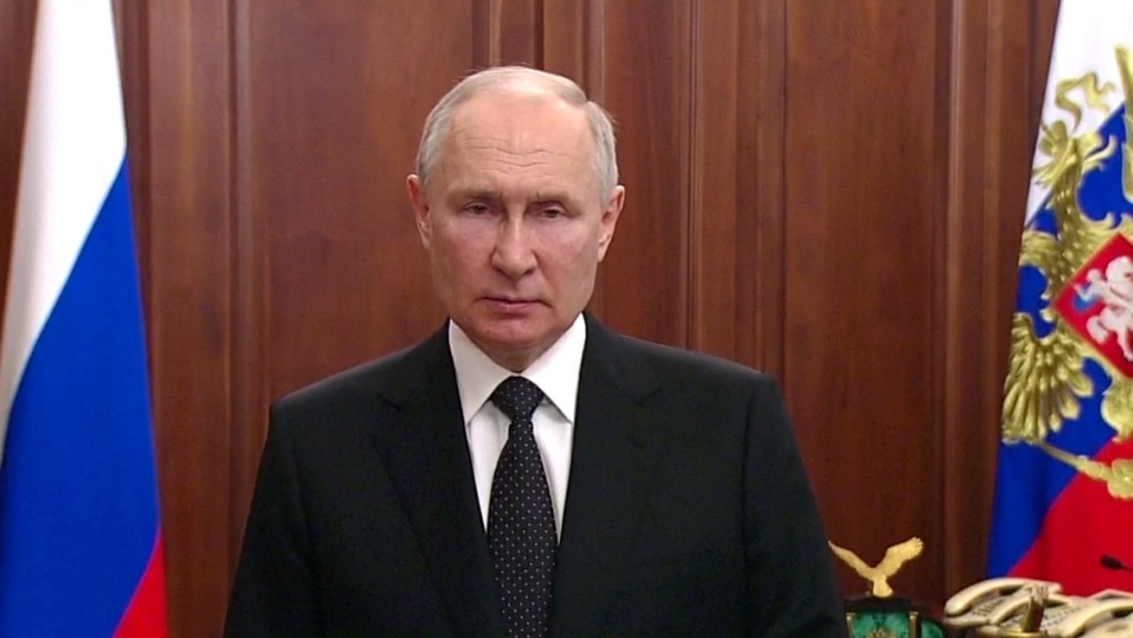 Putin calls armed rebellion by mercenary chief a betrayal and vows to punish its leaders