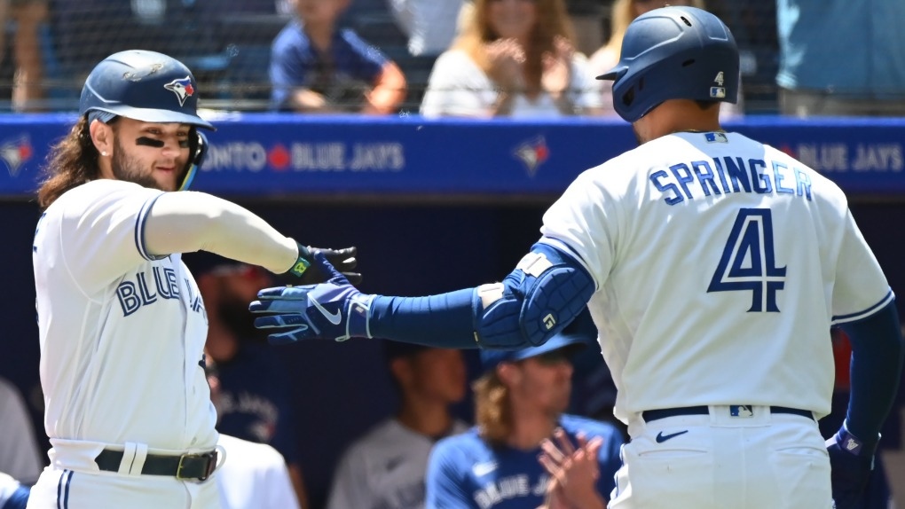 Springer's homer moves him up in record book and leads Blue Jays past Athletics 12-1