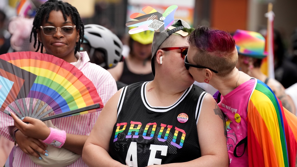 Celebration and protest erupts during Canada’s largest Pride parade in Toronto