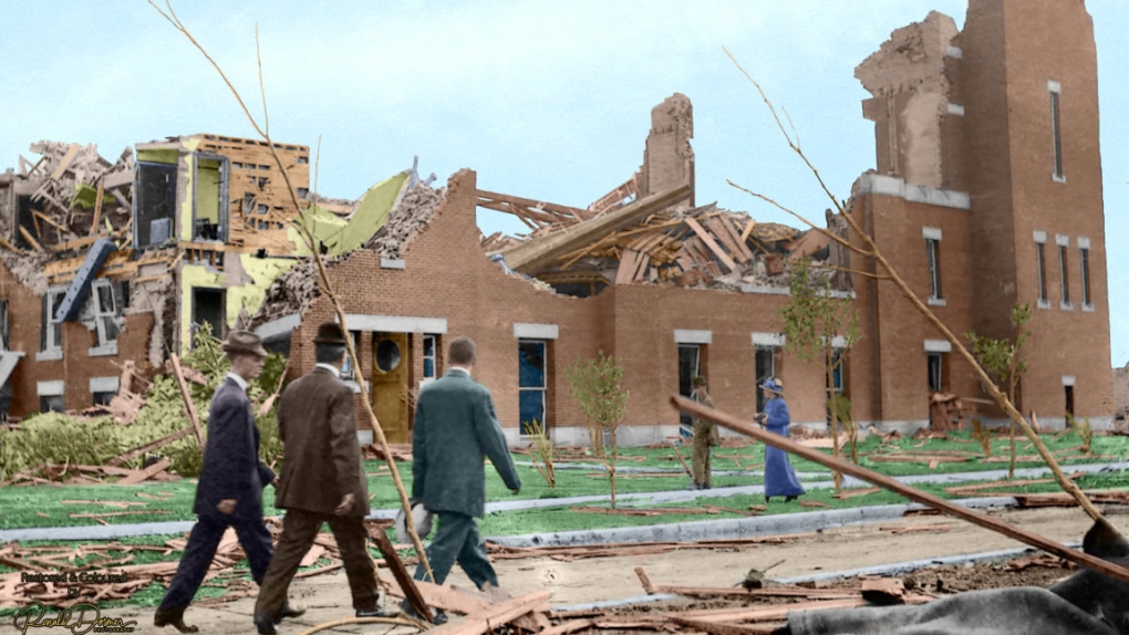 Photos of 1912 Regina Cyclone destruction colourized by Sask. photographer