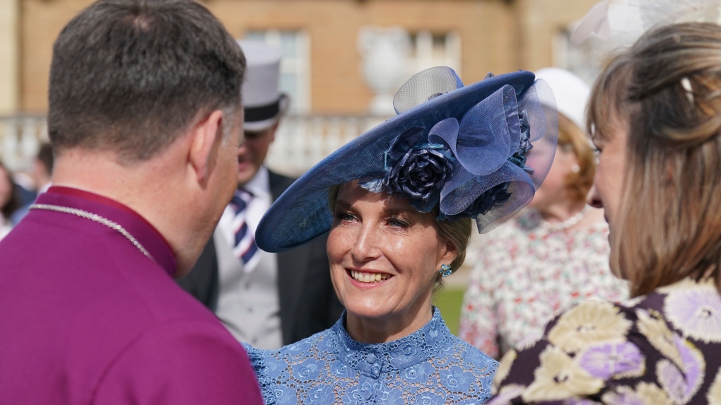Sophie, Duchess of Edinburgh, attends a garden party at Buckingham Palace, May 9, 2023. (Jonathan Brady/Pool via AP)