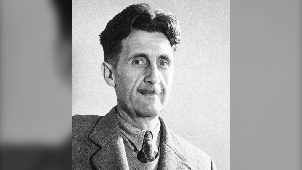 FILE - In this undated file photo, writer George Orwell poses at an unknown location. (AP Photo/File)
