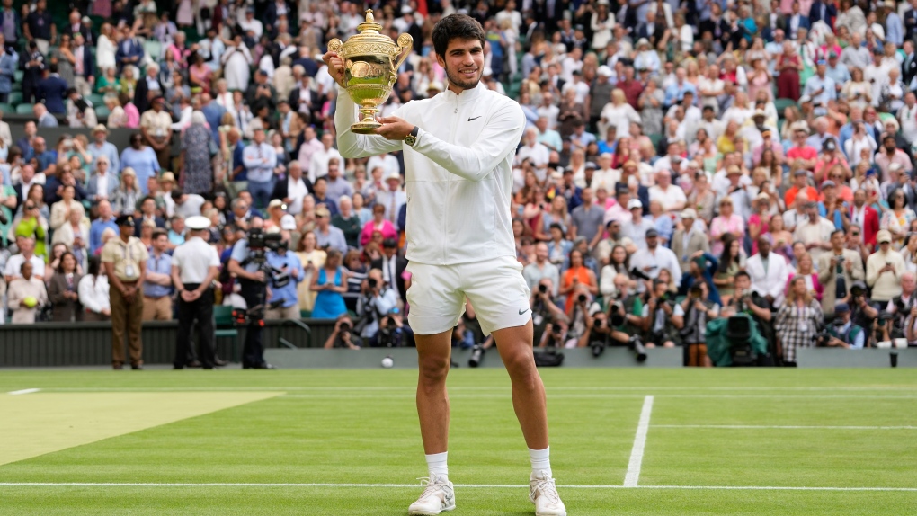 Carlos Alcaraz beats Novak Djokovic in five sets to win Wimbledon for his second major trophy