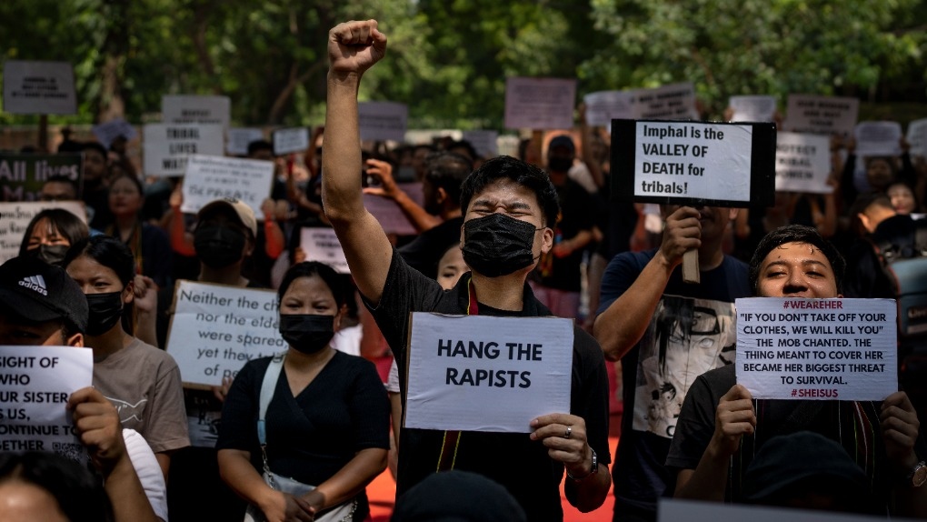 Massive protests take place against mob assaults on women in India’s remote northeastern state