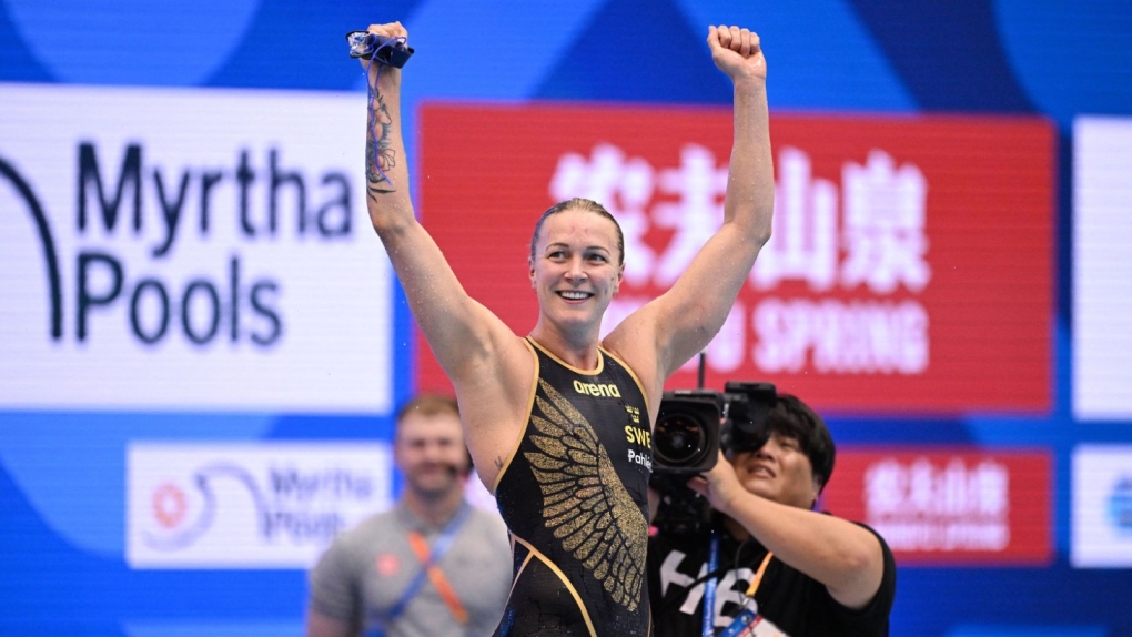 Sarah Sjostrom surpasses a Michael Phelps record at the World Championships