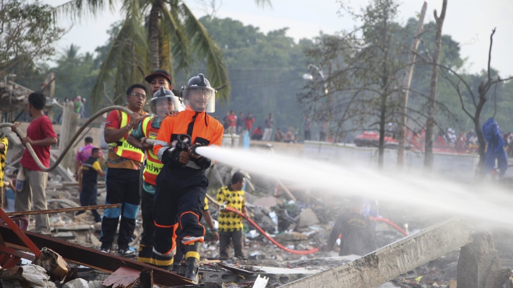 Large explosion at a fireworks warehouse in Thailand kills at least 10 people and wounds dozens