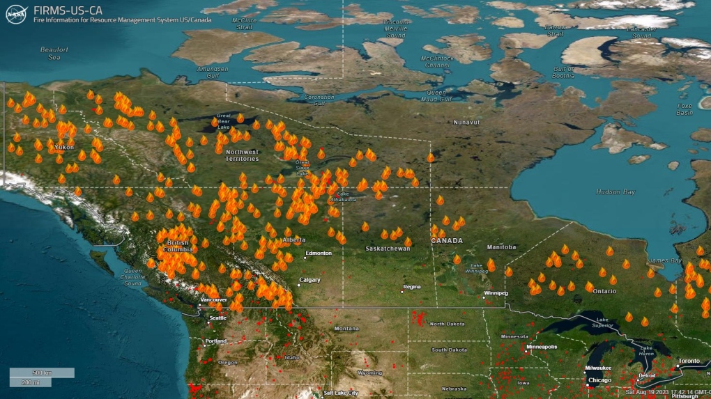 Canadian wildfires: NASA map shows extent of blaze | CTV News
