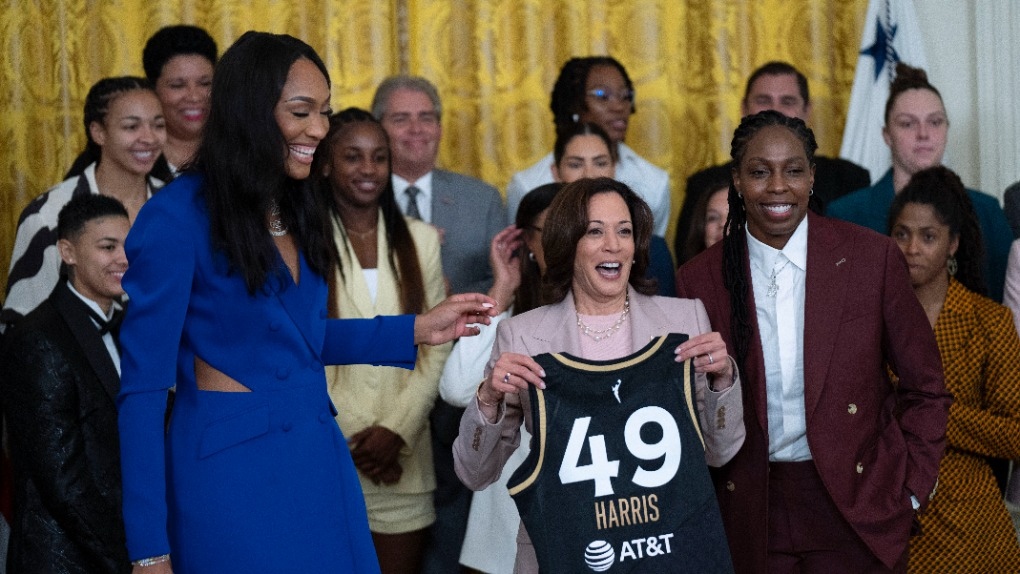 Harris praises 2022 WNBA champion Las Vegas Aces for ‘grit and determination’ on and off court