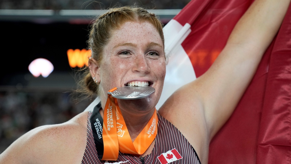 Canada’s Mitton earns silver in women’s shot put at World Athletics Championships