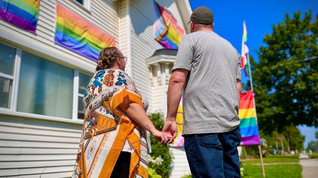 57 Pride flags stolen from Norwich Township home, family says