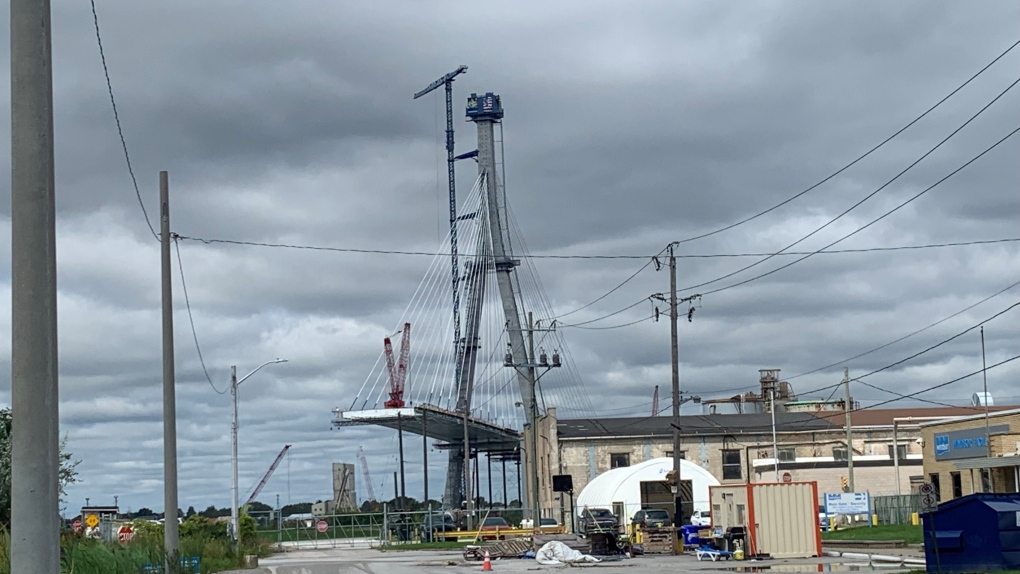 Final steps in Gordie Howe International Bridge tower construction