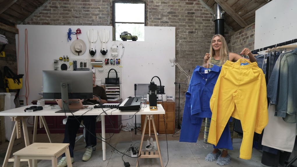 Far from home, Ukrainian designers showcase fashion that was created amid air raid sirens
