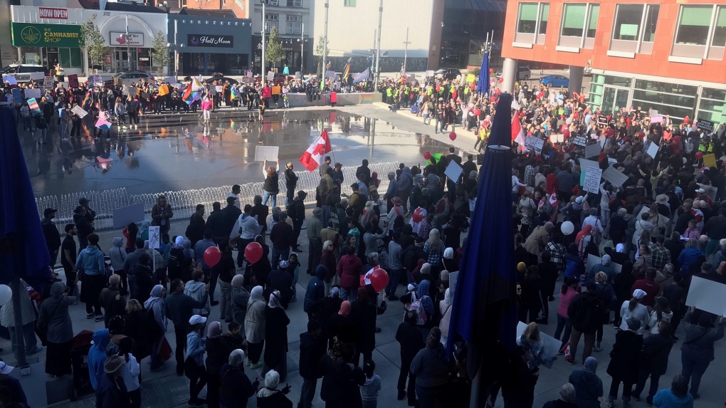 Protests for and against LGBTQ2S+ inclusive education in Kitchener