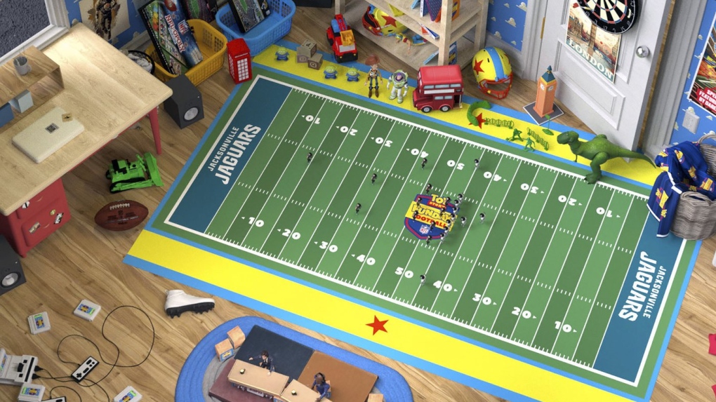 Toy Story' and NFL team up for Jaguars-Falcons game