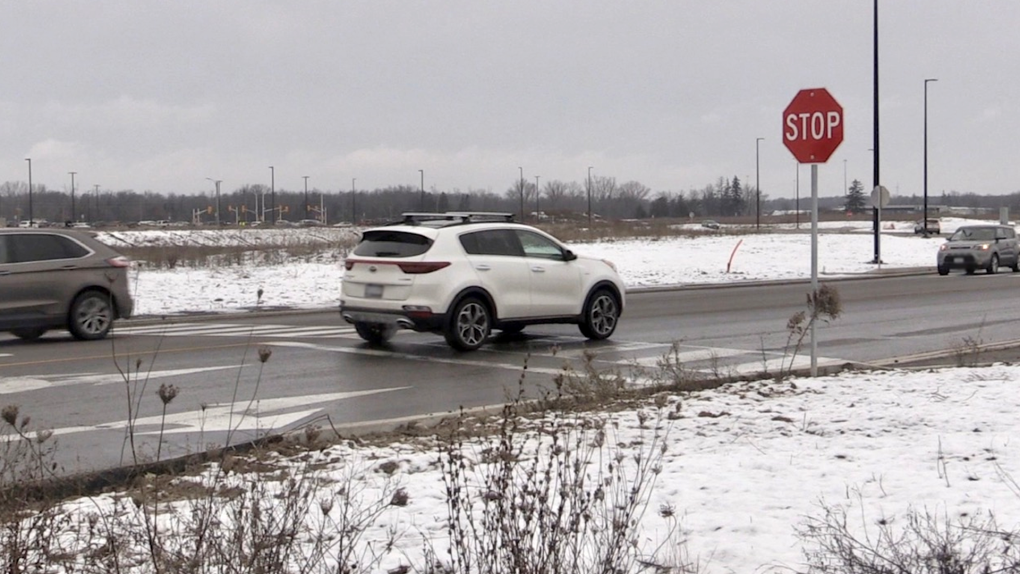 London drivers ignore stop signs near south-end Costco