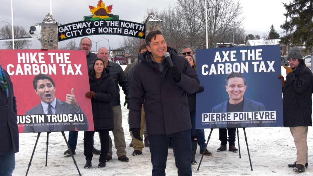 North Bay news: Poilievre rallies in northern Ont. against the federal carbon  tax