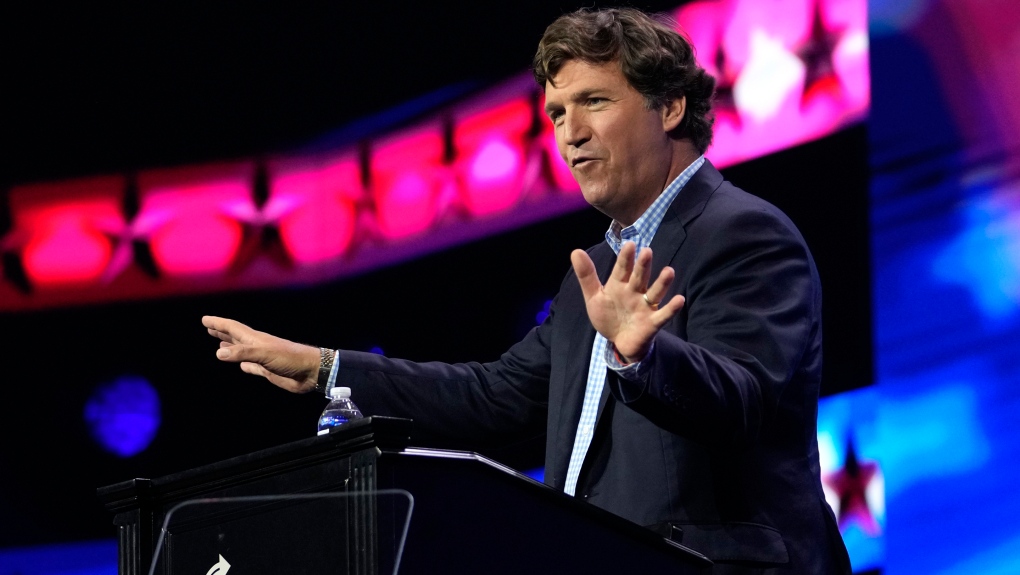 Tucker Carlson talks immigration, Christianity in Calgary; meets with Danielle Smith