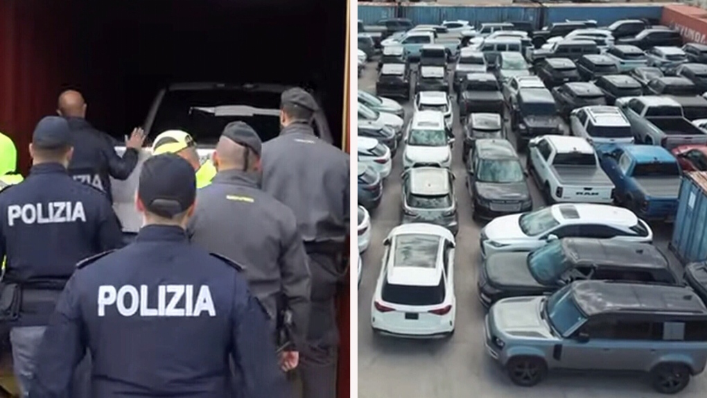 Italian authorities made a large bust at a busy port and recovered 251 vehicles that had been stolen in Canada and were destined for markets in the Middle East, according to police.