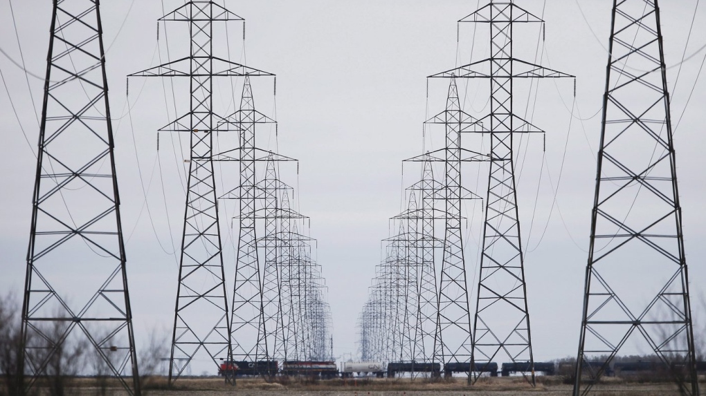 Manitoba Hydro power lines are photographed just outside Winnipeg, Monday, May 1, 2018. THE CANADIAN PRESS/John Woods