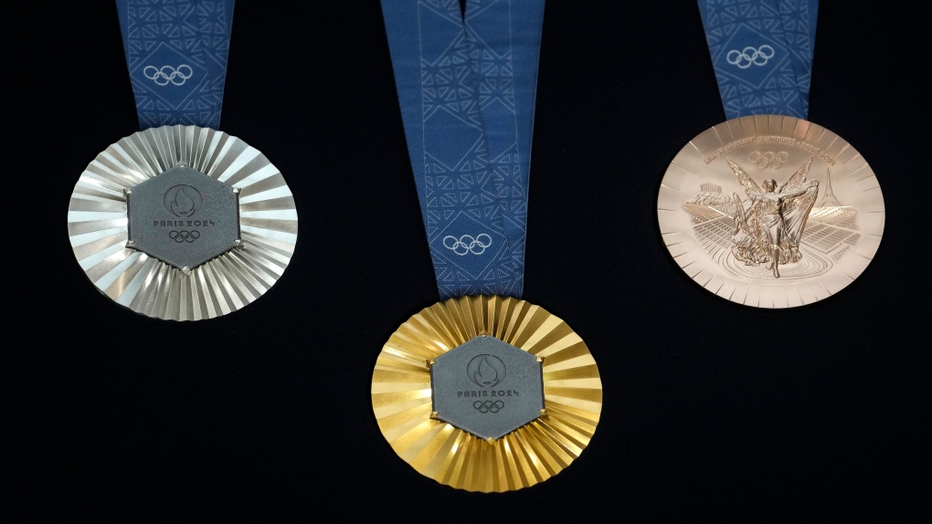 Paris Olympics medals are embedded with pieces of the Eiffel Tower