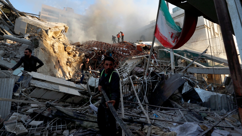 Tehran vows to respond after a deadly strike blamed on Israel demolished Iran's Consulate in Syria