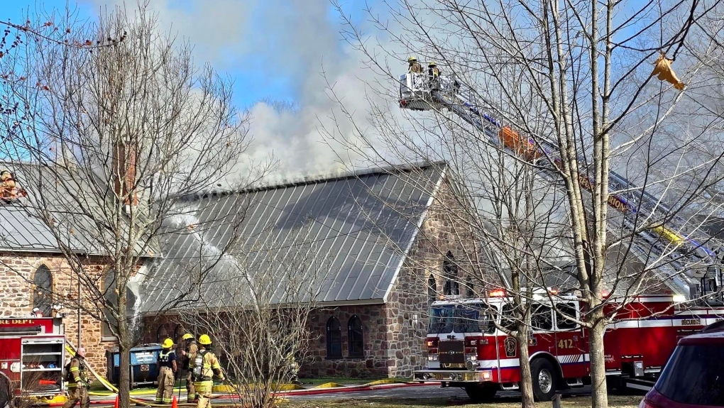 Fire in Hudson Que. causes major damage to 182-year-old church