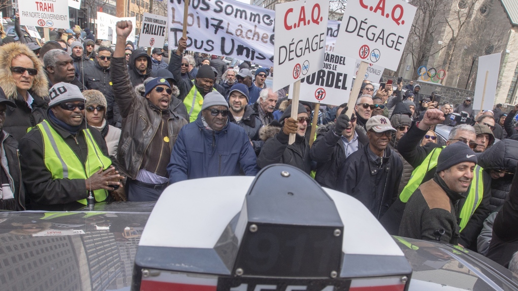 Quebec cab drivers demand compensation for deflation of licences when Uber arrived