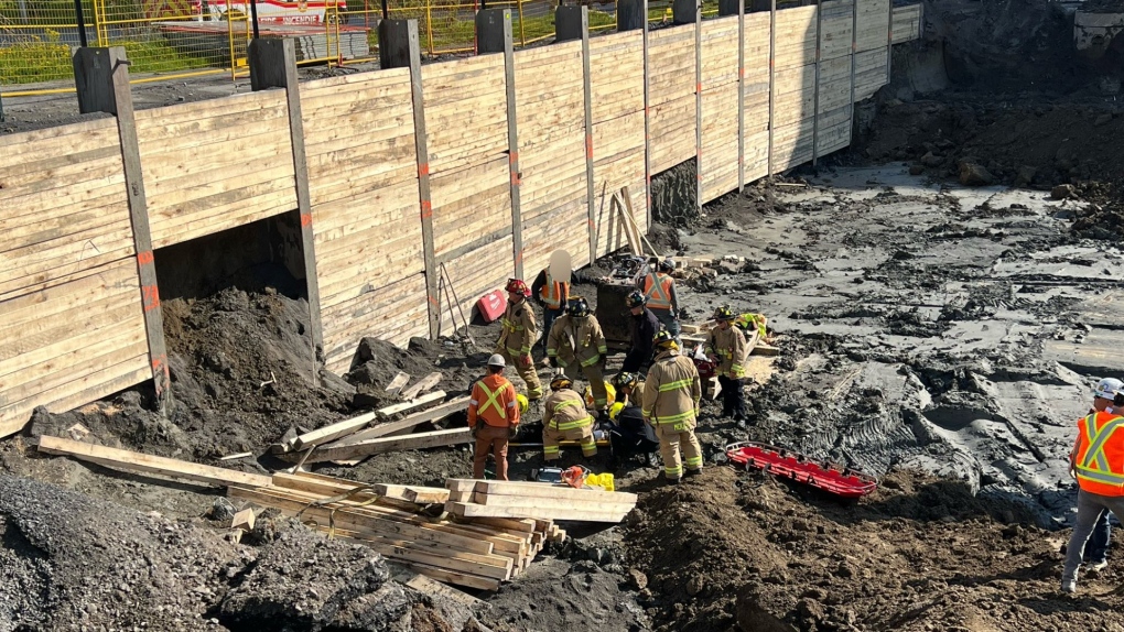 Construction worker injured after shoring wall collapse on Carling Avenue