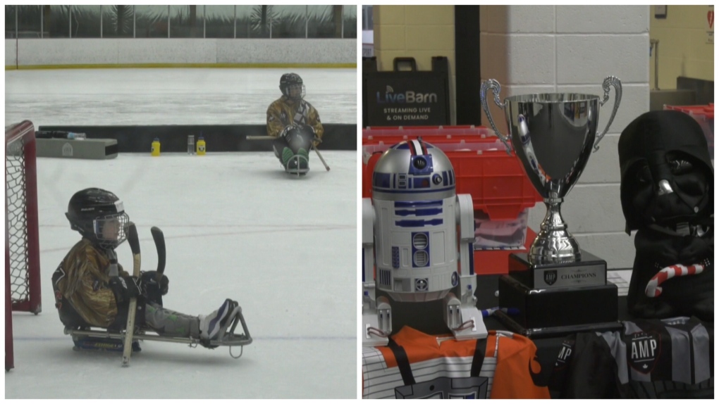 Kids take to the ice for a Star Wars-themed hockey tournament
